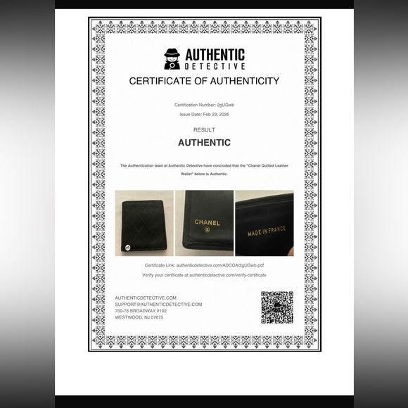 CHANEL Men’s Quilted Leather Bifold Wallet | Black | Includes COA - Picture 12 of 12